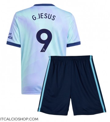 Arsenal Gabriel Jesus #9 Terza Maglia Bambino 2024-25 Manica Corta (+ Pantaloni corti)